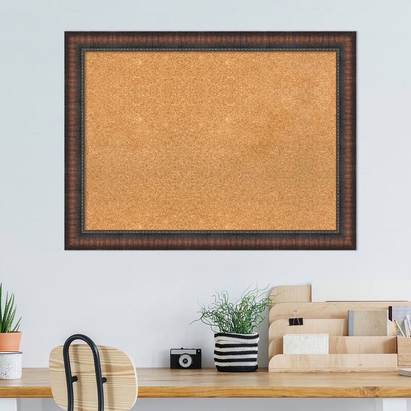 Caleb Brown Framed Natural Corkboard Bulletin Board