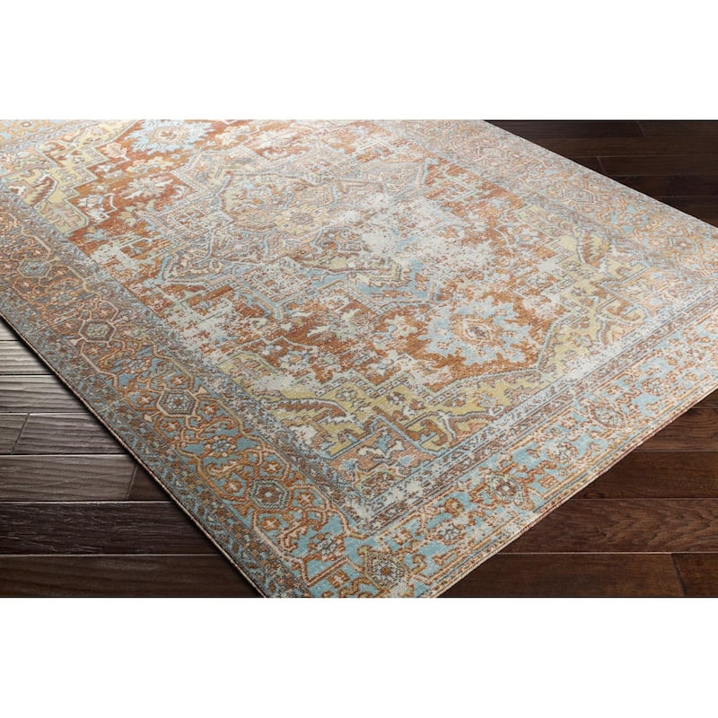 Livabliss Bodrum Updated Traditional Medallion Indoor / OutdoorArea Rug