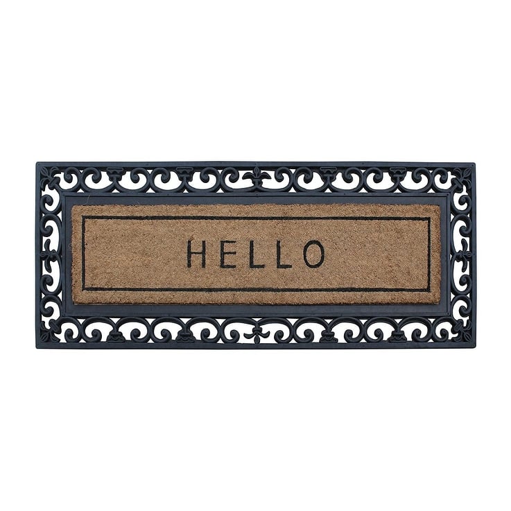 A1HC Natural Coir and Rubber Large Door Mat, Thick Durable Doormats for Indoor Outdoor Entrance