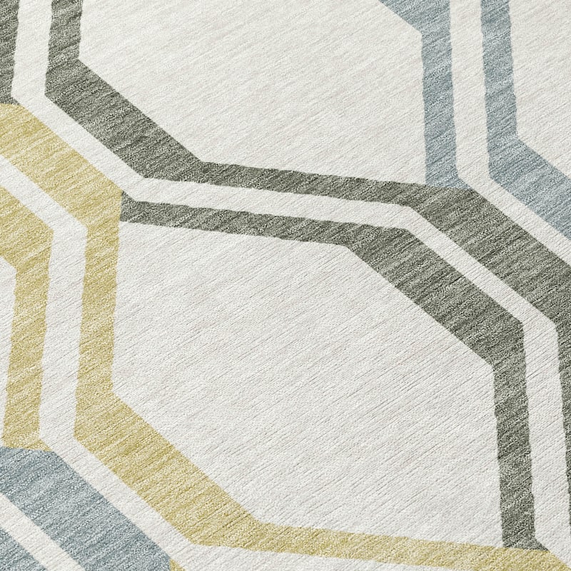 Machine Washable Indoor/ Outdoor Contemporary Dimensions Chantille Rug