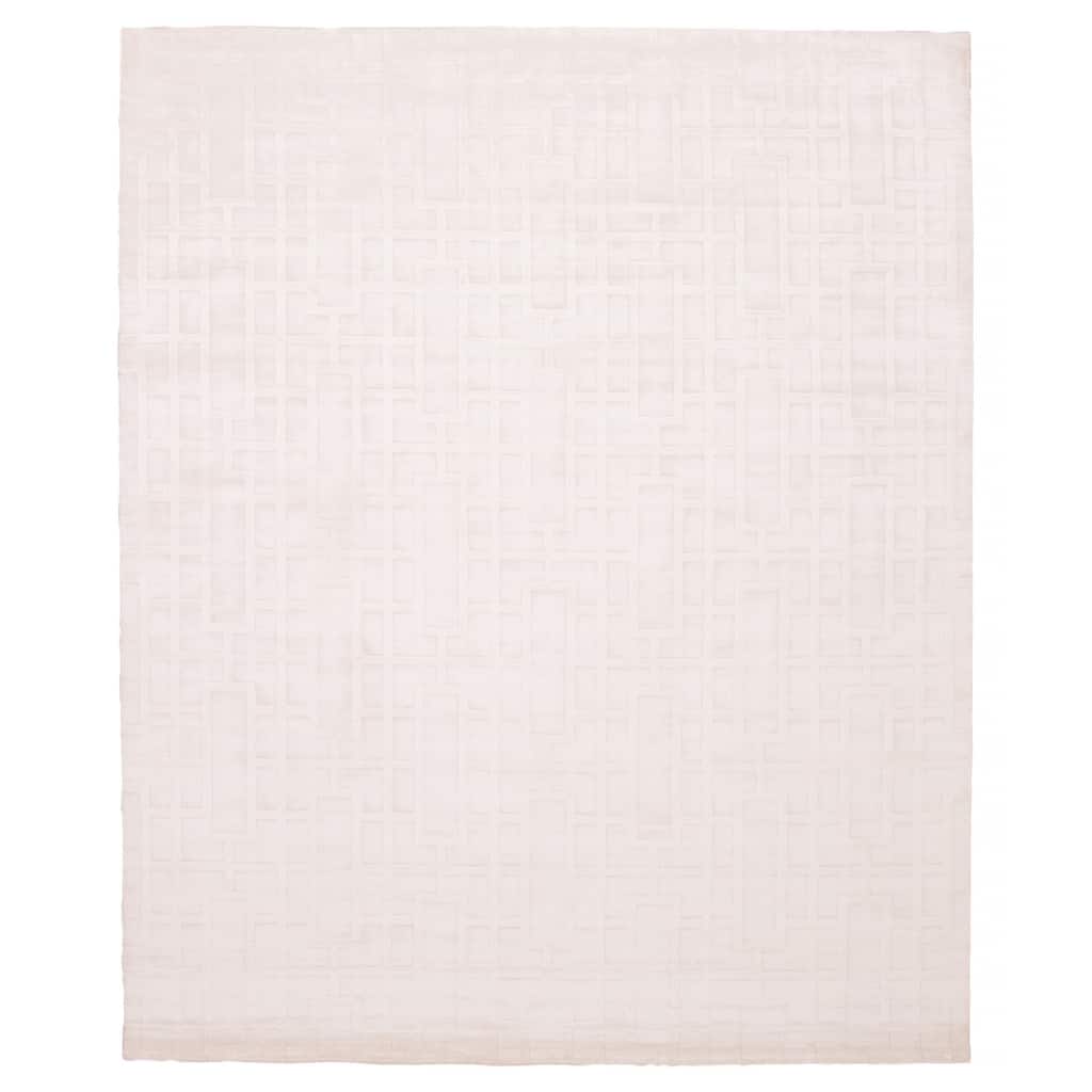 ECARPETGALLERY Hand Loomed Shimmer White Viscose Rug - 7'10 x 9'8
