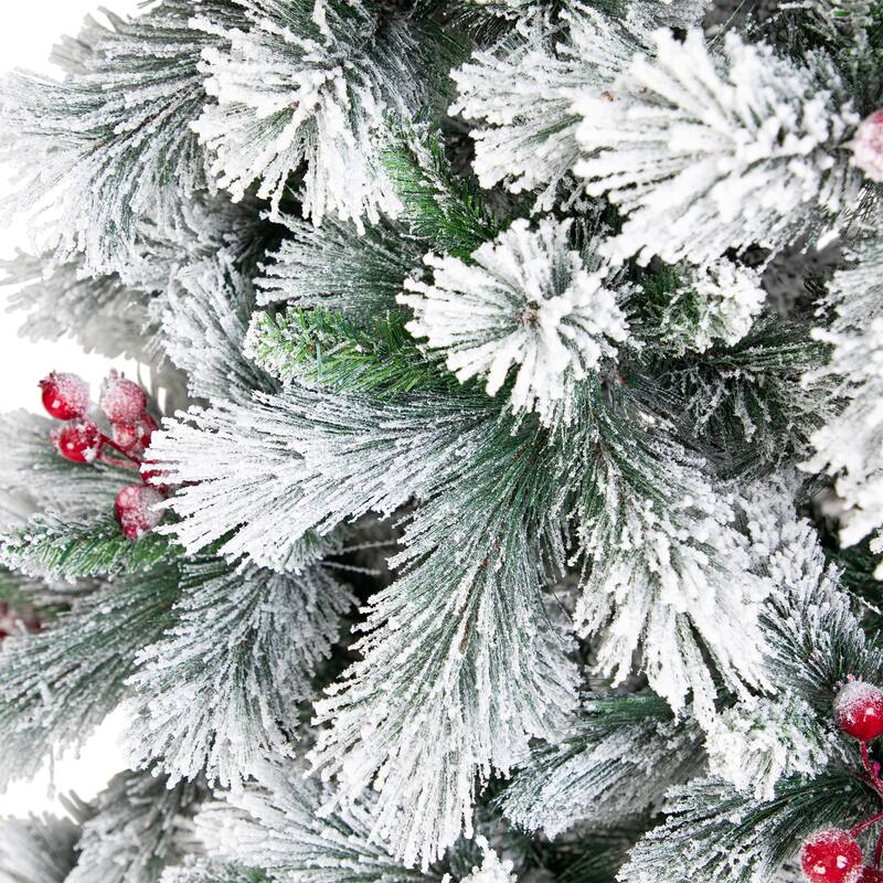 Full Flocked Fairfield Fir Artificial Christmas Tree - 6.5' -Unlit - 6.5 Foot