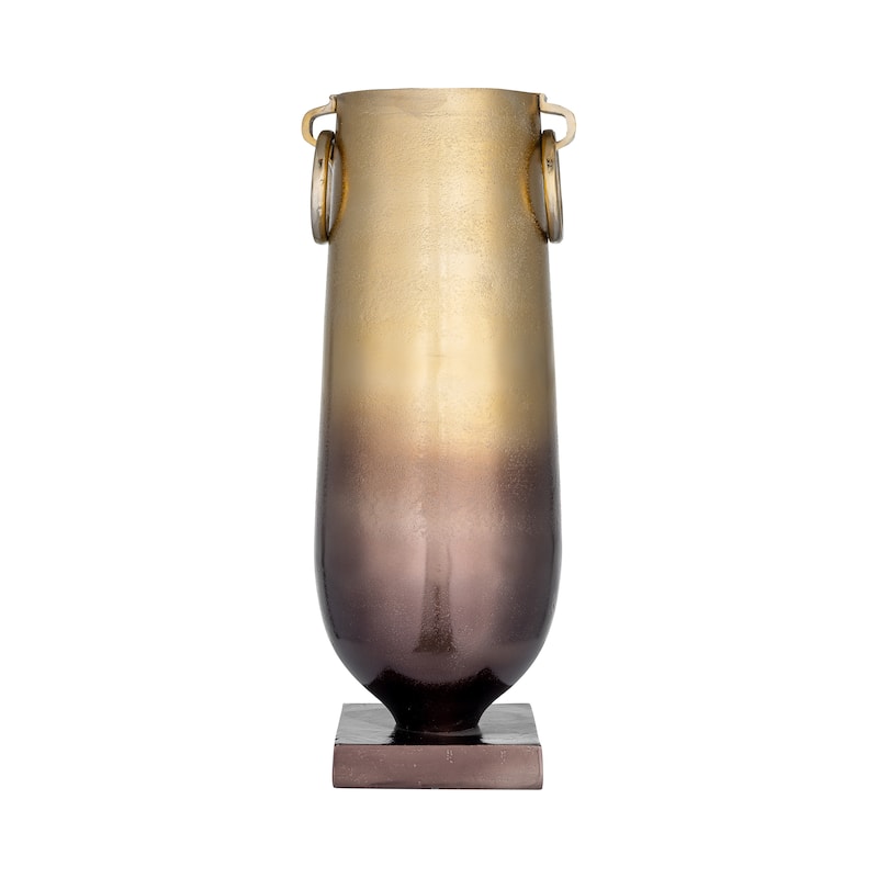 Sagebrook Home Glam Modern Metal Bronze Ombre 23" Metallic Vase