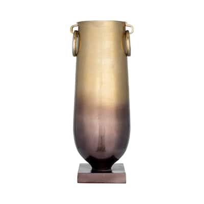 Sagebrook Home Glam Modern Metal Bronze Ombre 23" Metallic Vase