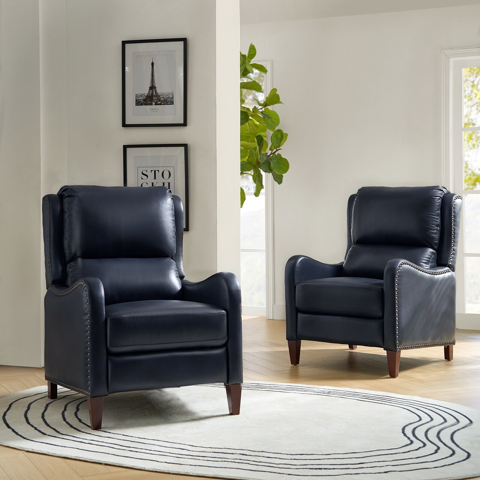 Brigida Multifunctional Modern Genuine Leather Nailhead Trim