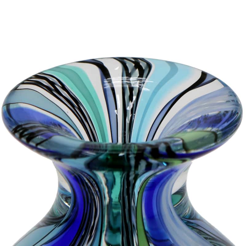 Novica Handmade Carnival Color Petite Handblown Recycled Glass Art Bud Vase