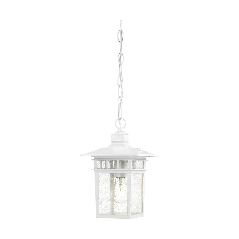 Nuvo 'Cove Neck' 1-light White 12-inch Hanging Fixture - White