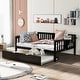 preview thumbnail 16 of 72, Wooden Daybed with Trundle, Sofa Bed for Bedroom Living Room