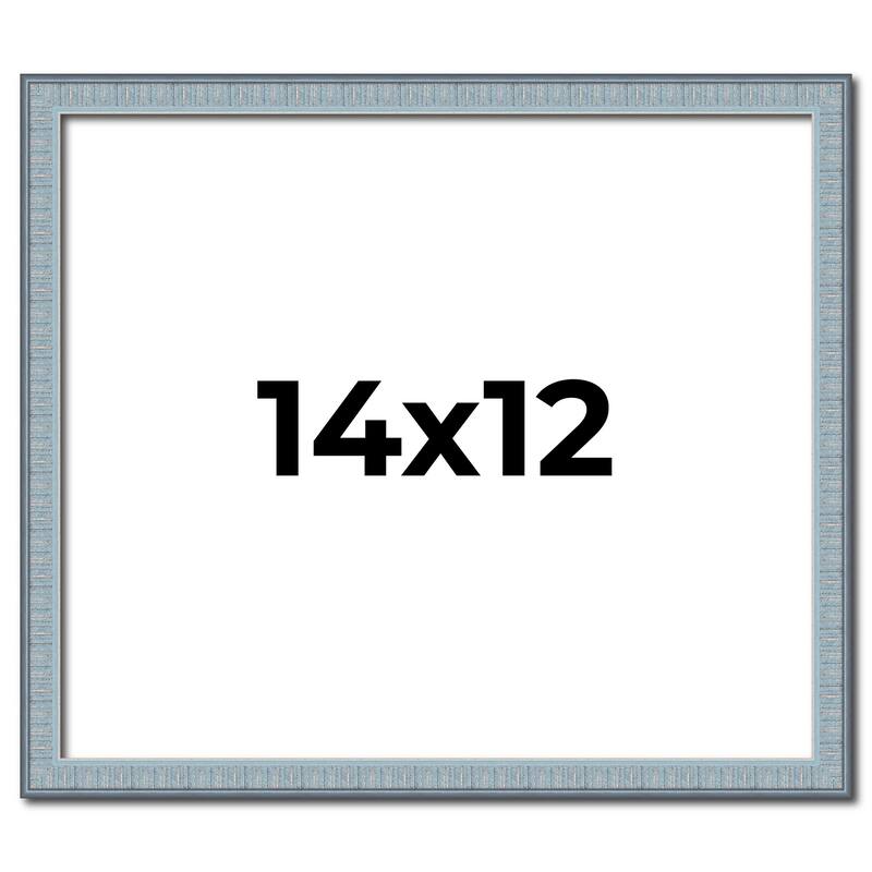 14x12 Frame Rustic Sky Blue Solid Wood Picture Frame | 0.75 Inch
