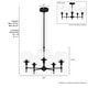 preview thumbnail 5 of 13, Hunter Xidane Metal and Glass Orb Chandelier - Entry, Kitchen or Dining Room Table, Bedroom - Mid-Century Modern, Transitional