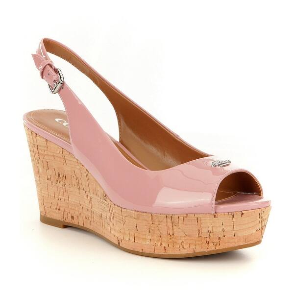 Shop Coach Womens Ferry Peep Toe Casual Platform Sandals