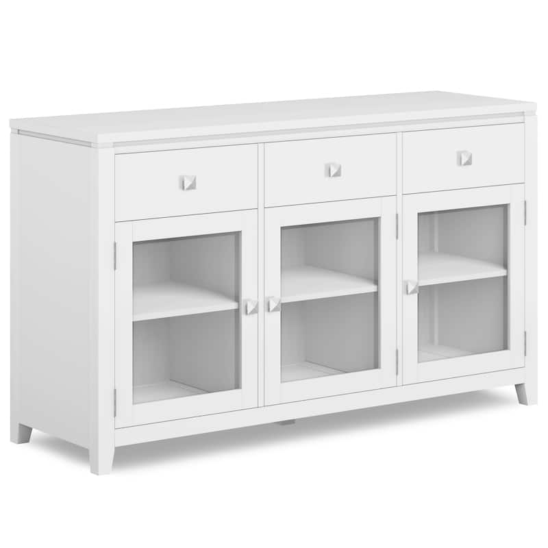 WYNDENHALL Essex SOLID WOOD 54 inch Wide Contemporary Sideboard Buffet in Mahogany - 54 inch Wide