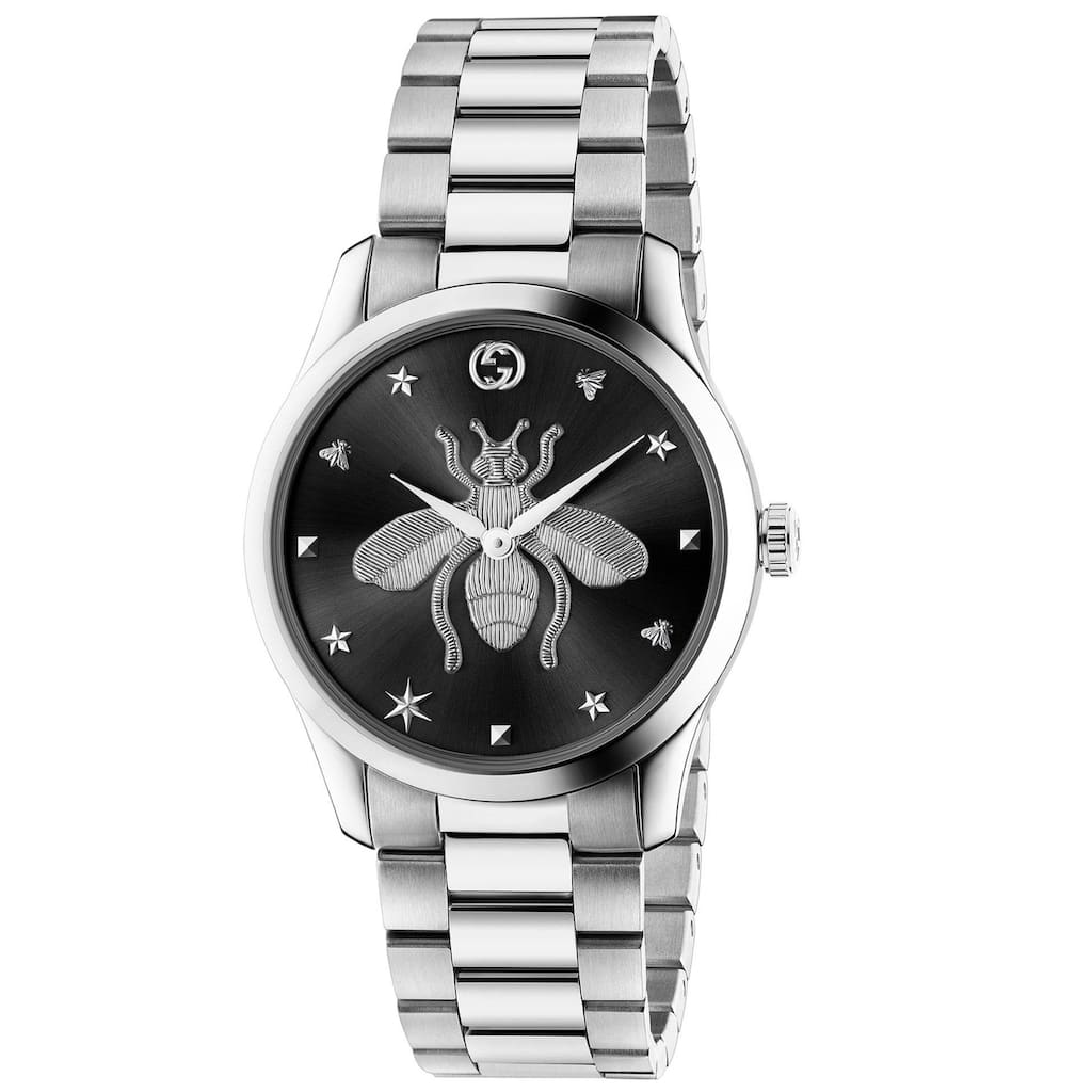 Gucci Women's G-Timeless Black Dial Watch - YA1265024 - One Size