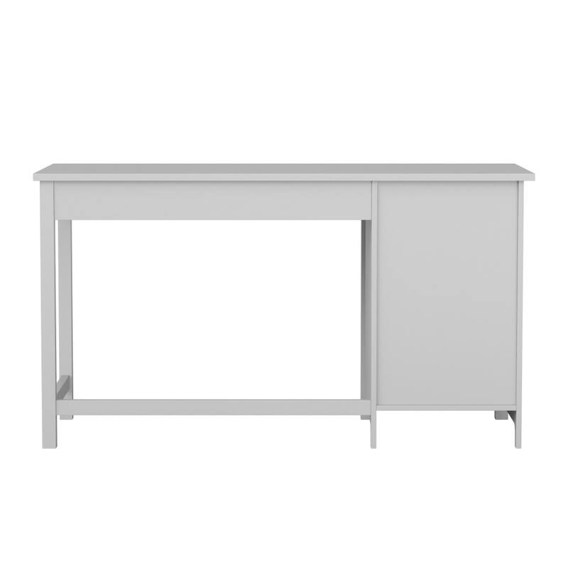 Martha Stewart Shaker Style Wood Home Office Desk with Storage Cabinet and 2 Drawers