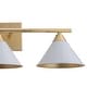 preview thumbnail 14 of 23, Caleb Metal Vanity, White/Gold by JONATHAN Y