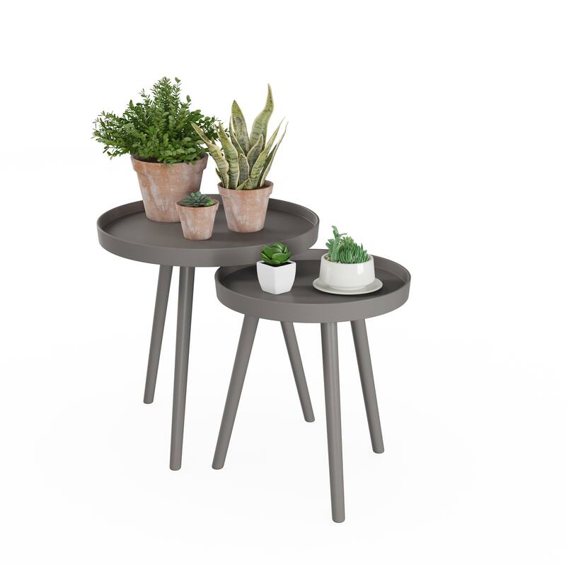 Lavish Home Set of 2 Nesting End Tables