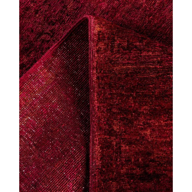 Contemporary Overdyed Wool Hand Knotted Runner - 3' 0" x 17' 4"