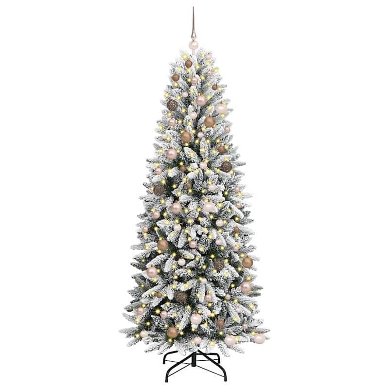 vidaXL Artificial Christmas Tree with 150/300 LEDs White