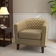 preview thumbnail 2 of 90, Axia Barrel PU Leather Accent Chair with Nailhead Trim