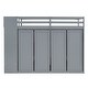 preview thumbnail 15 of 18, Gray Twin Size Solid Wood Modern Loft Bed with Storage Stairs and Wardrobes