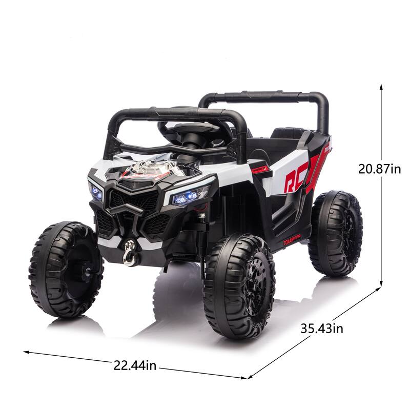 12V Kids Ride On Electric UTV W/2.4G Parents Control, Slow Start & Swing Function, Anti-Slip Wheels