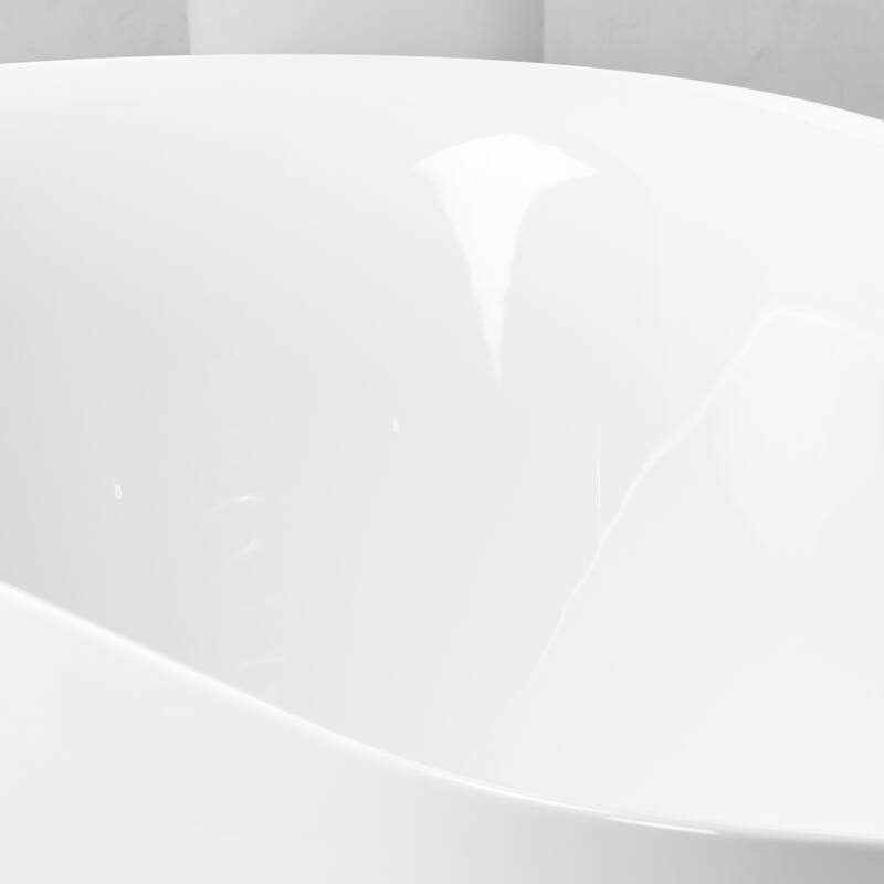 Freestanding Pure Acrylic Sheet Bathtub With Drainage and Overflow