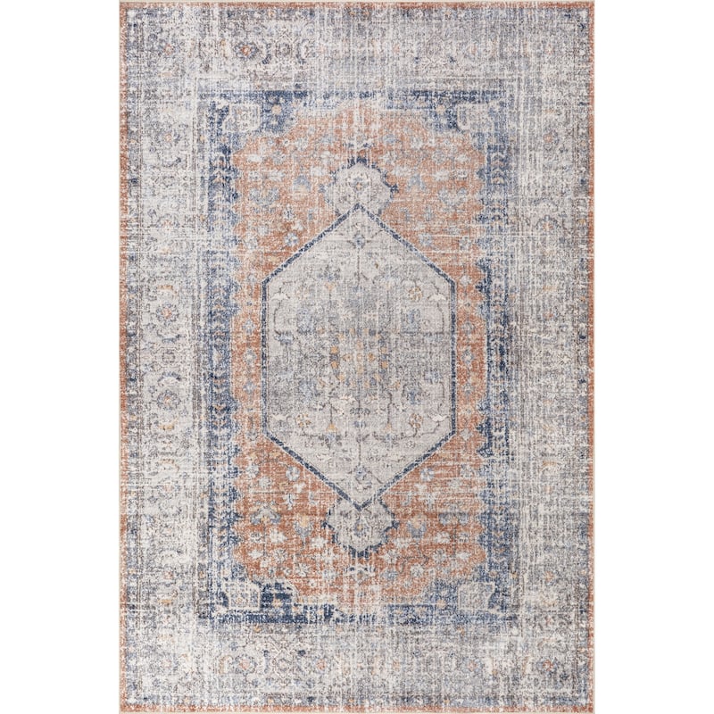 Nuloom Iana Medallion SplashGuard Machine Washable Area Rug