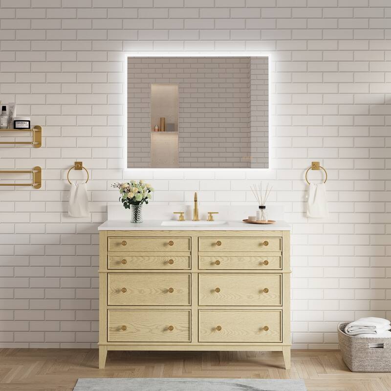 Modern Wall Mounted LED Bathroom Frontlit/Backlit Mirror With PMMA Diffuser