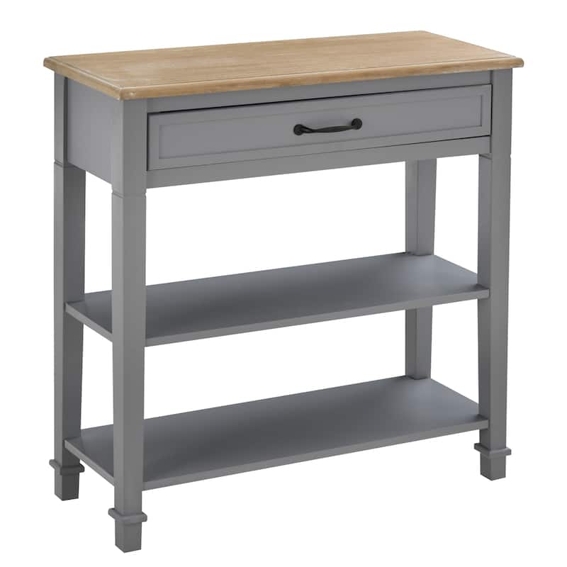 HOMCOM Retro-Styled Sofa Console Entry Hallway Table with Multifunctional Design, Durable Build, & Large Storage