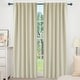 preview thumbnail 58 of 109, Deconovo Back Tab Blackout Curtains (2 Panel) 52W x 108L - Beige