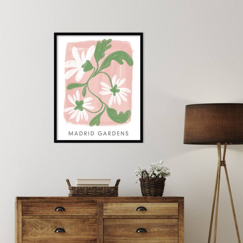 Madrid Gardens by Lucille Price Wood Framed Wall Art Print