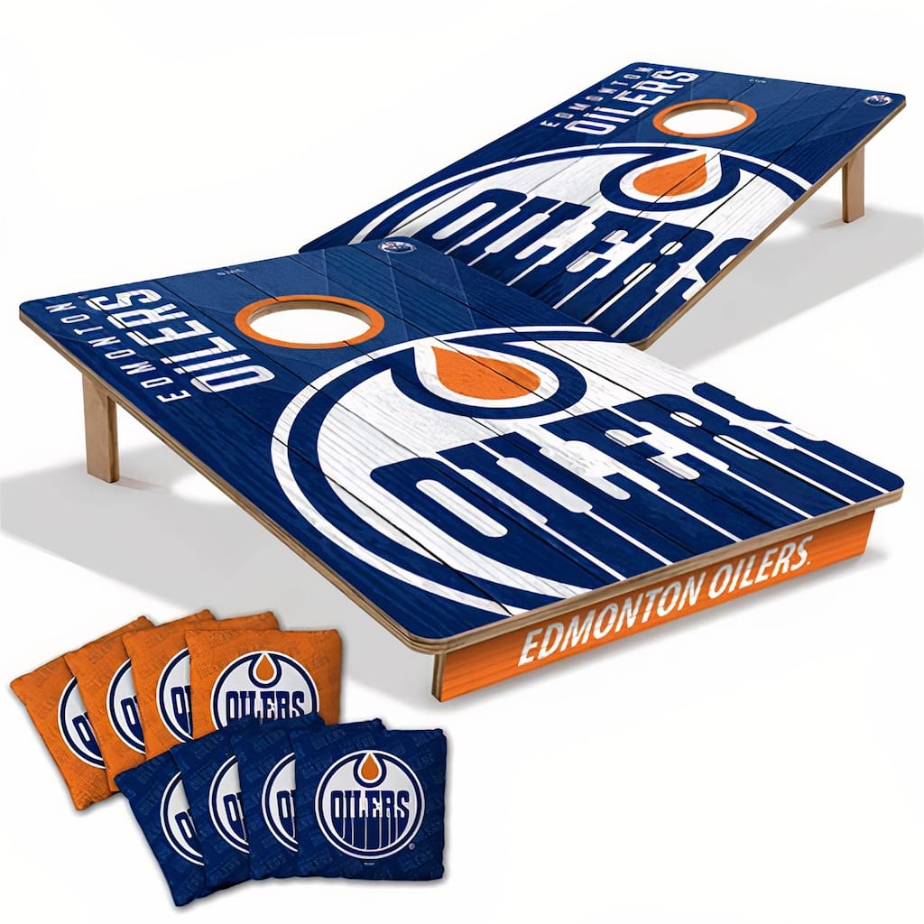 Edmonton Oilers NHL Tailgate Cornhole Board Set