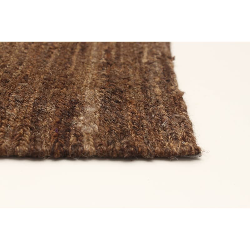 ECARPETGALLERY Flat-Weave Natural Brown Wool Tapestry Kilim - 5'3 x 8'1