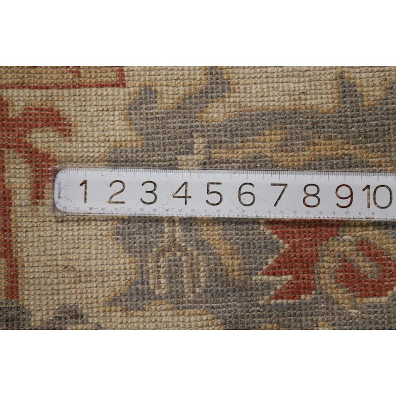 Hand Knotted Oriental 100% Wool Carpet Transitional All-Over Greys & Charcoal Oushak Area Rug - 9' 9'' X 8' 3''