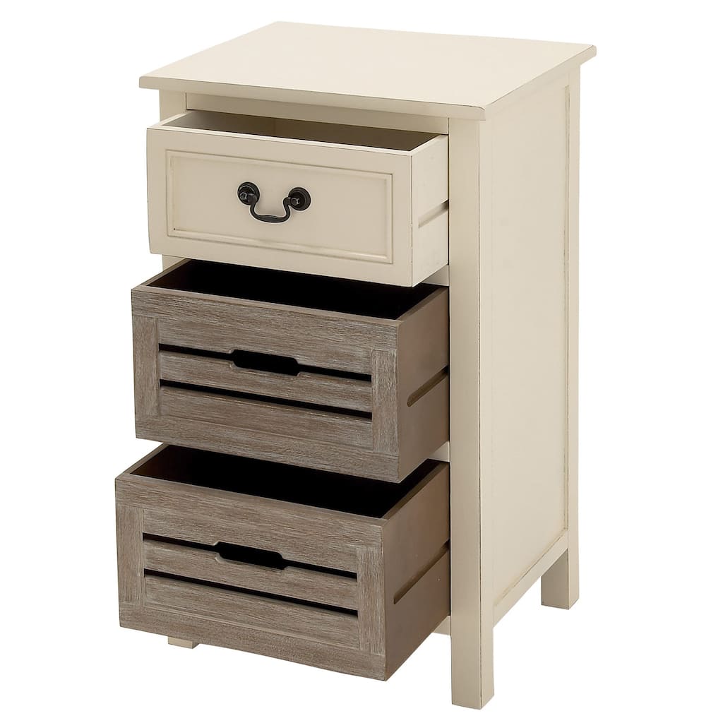 The Gray Barn Miranda 3-drawer Solid Wood Two-tone Nightstand