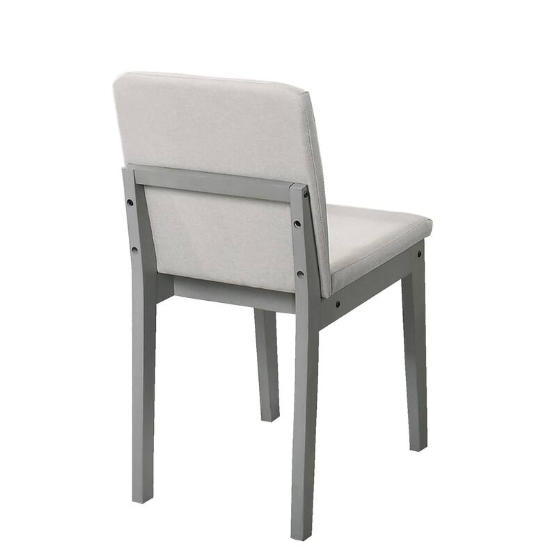 5 Pcs Dining Table Chair Set, Kitchen Dining Room Furniture Set with Rectangular Table and 4 Upholstered Chairs