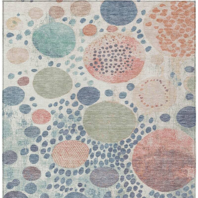 HomeRoots Geometric Transitional Rectangle Outdoor Rug