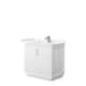Option White, Nickel Trim, Carrara Cultured Marble Top