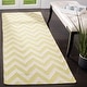 preview thumbnail 95 of 112, SAFAVIEH Handmade Flatweave Dhurries Sandie Modern Wool Rug 2'6" x 10' Runner - Green/Ivory