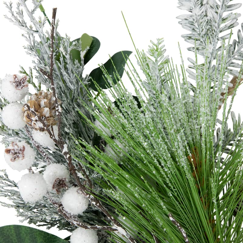 Real Touch™️ Winter Greenery with Pinecones Artificial Christmas Wreath - 18" - Unlit