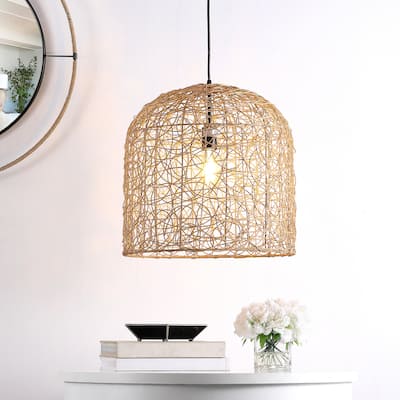 SAFAVIEH Lighting Bianco 18-inch Pendant - 18" W x 18" D x 20-92" H