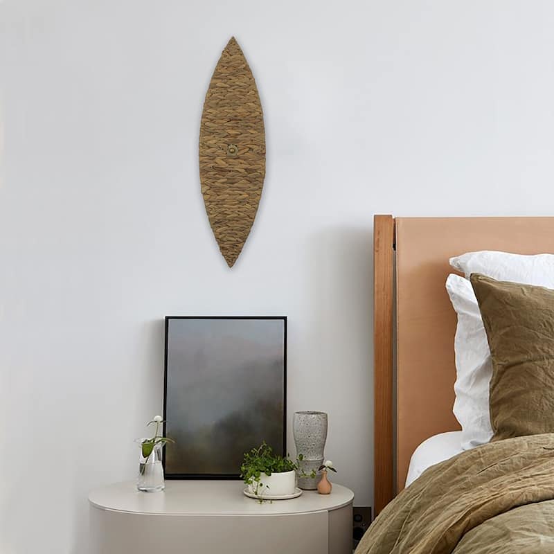 Ele 2-Light Modern Coastal Natural Rattan Sconce (2 Pack)