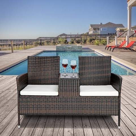 51"L Outdoor Fashion Lover Chair Brown Gradient