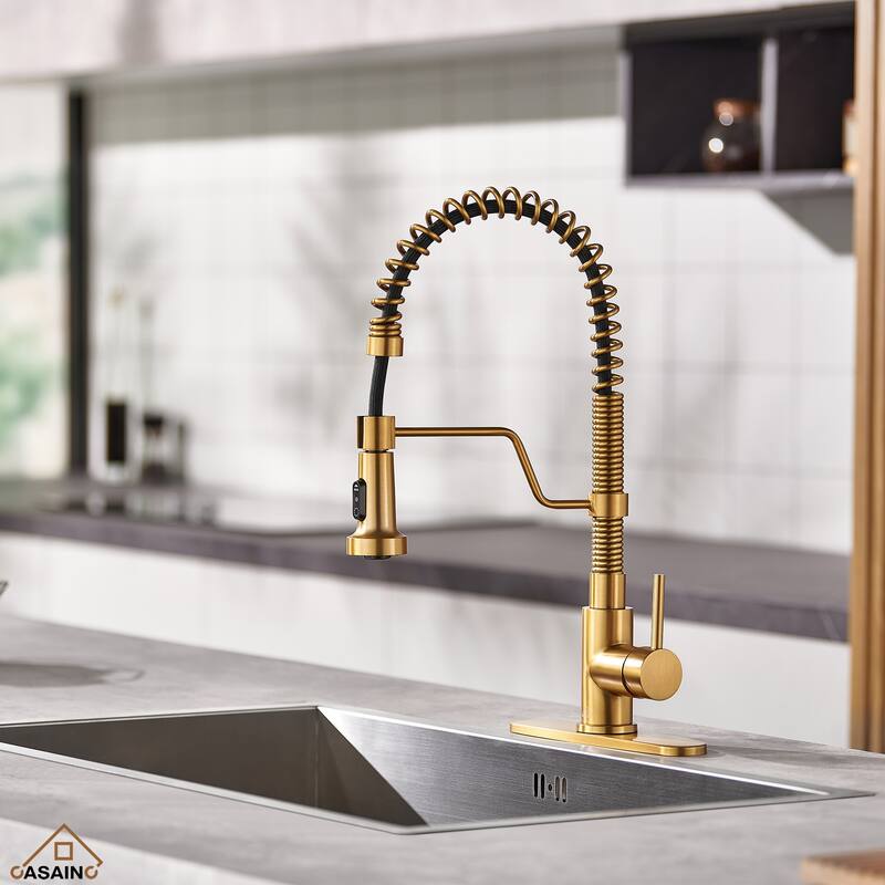 Single Handle Pull-Down Sprayer Kitchen Faucet