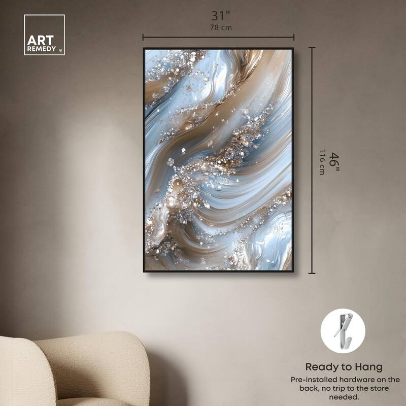Crystal Ice Storm Canvas by Art Remedy