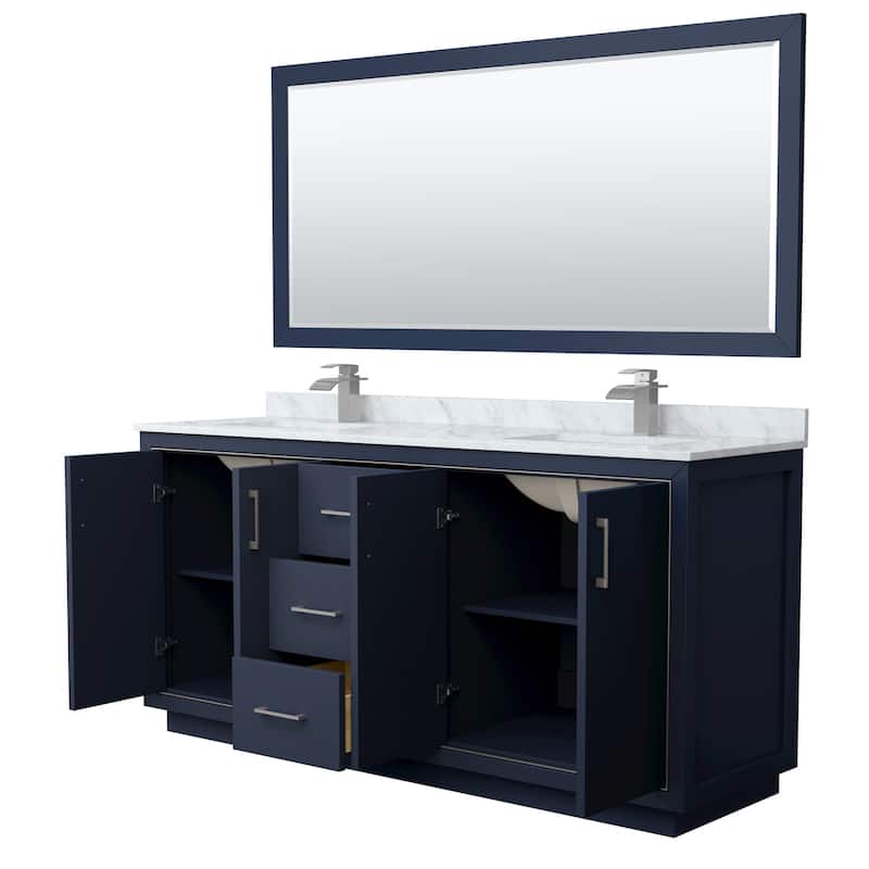 Wyndham Collection WCF1111-72D-NAT-M70 Icon 72" Free Standing Double