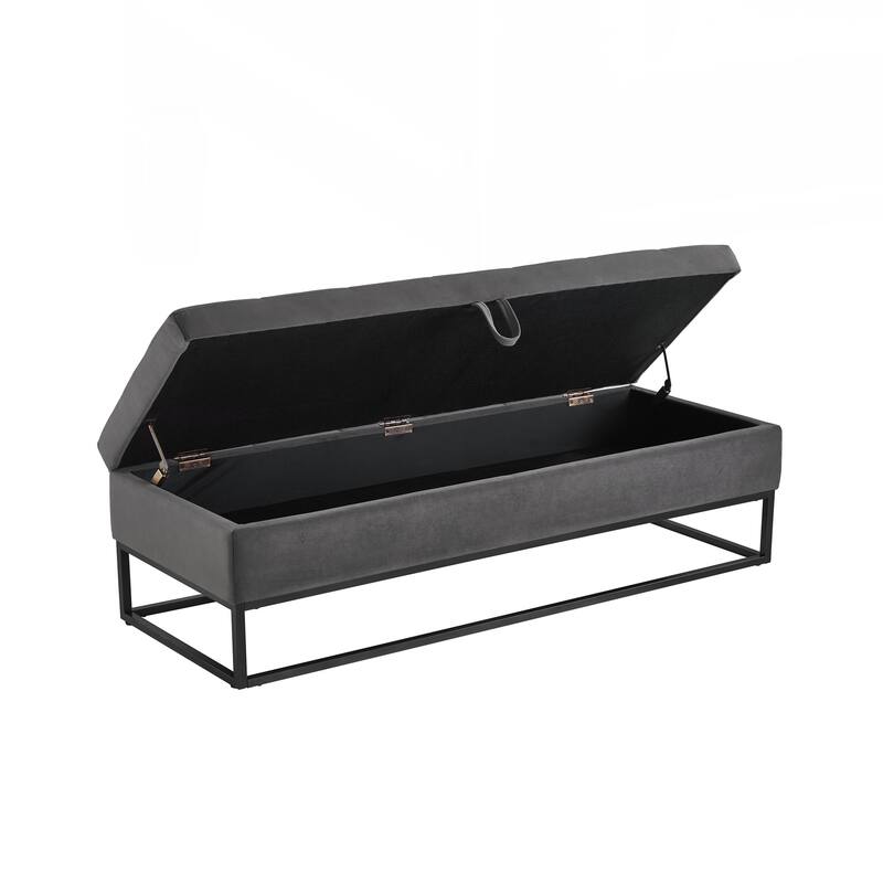 Bed Bench Metal Base with Storage
