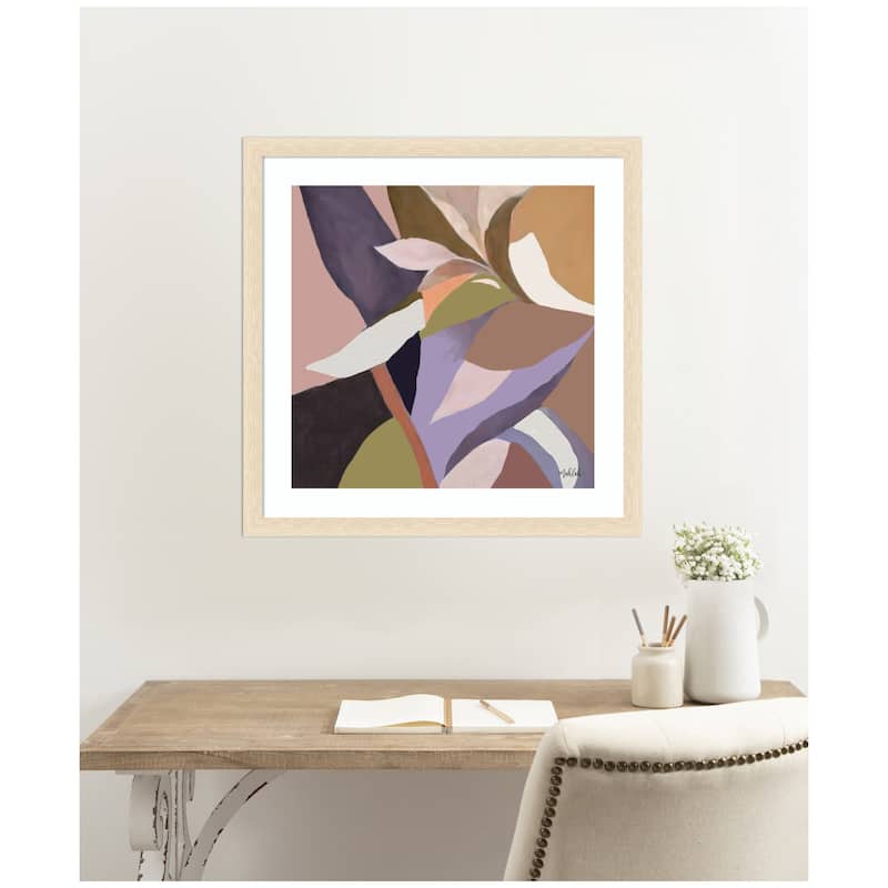 Kate and Laurel Framed Art Azure stems by Inkheart Designs