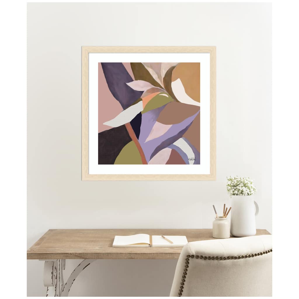 Kate and Laurel Framed Art Azure stems by Inkheart Designs