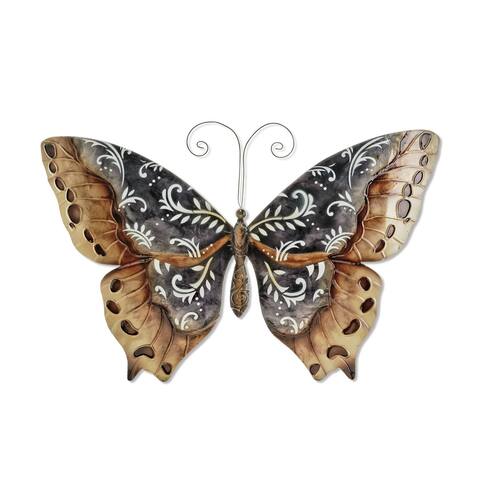 Butterfly Wall Decor Copper With Dark Accents (m2009) - 1 x 18 x 13